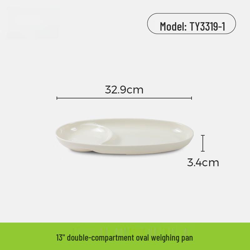 Melamine Imitation Porcelain Divided Tray