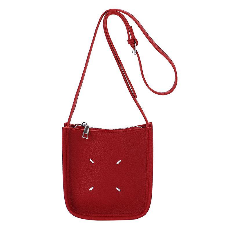 

Summer Mini Bag for Women 2025 New Arrival K-style Super Popular Small Shoulder Bag Fancy Easiest for Match Crossbody Phone Bag Red without pendant