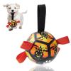 Dog Soccer Balls Toy with Sraps Halloween Christmas Gift for Pets Puppy Birthday Toy Interactive Toys for Tug of War Water Toys