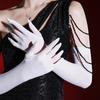 Glossy Black Silk Stockings And Gloves For Women, Sexy And Sensual, Silky And Oily