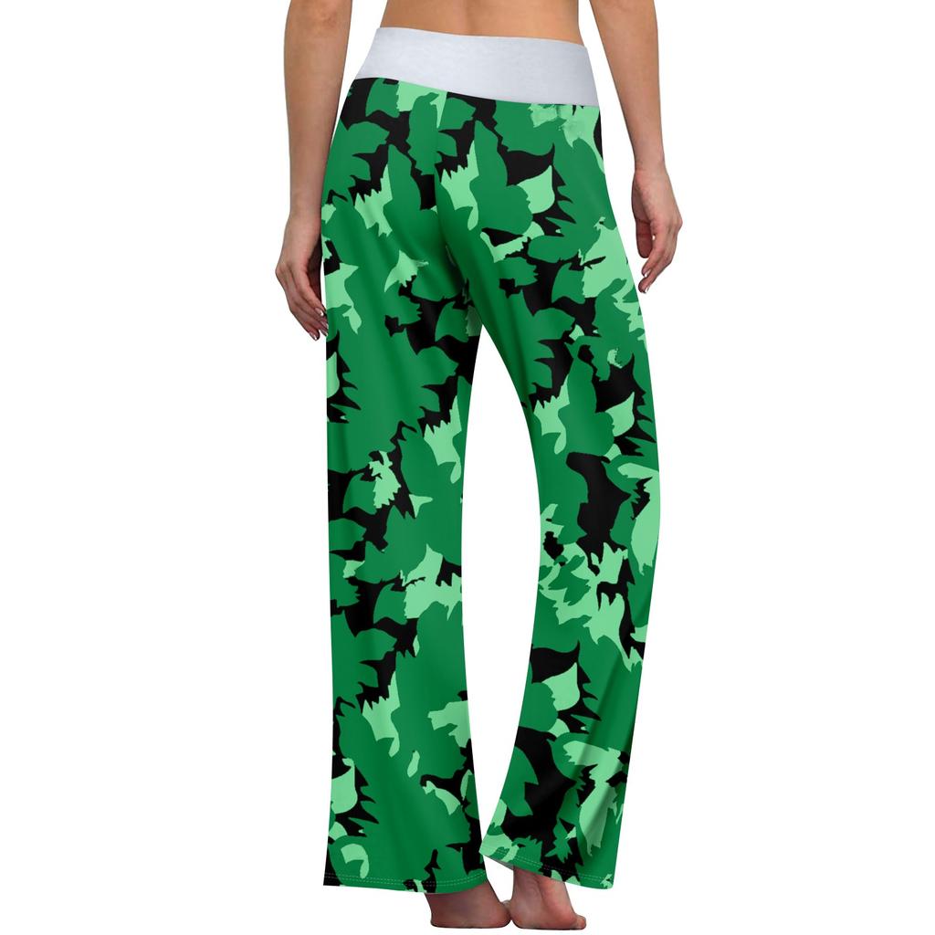 Women's Casual Sports Pants Vintage Printed Pajama Pants With Pockets