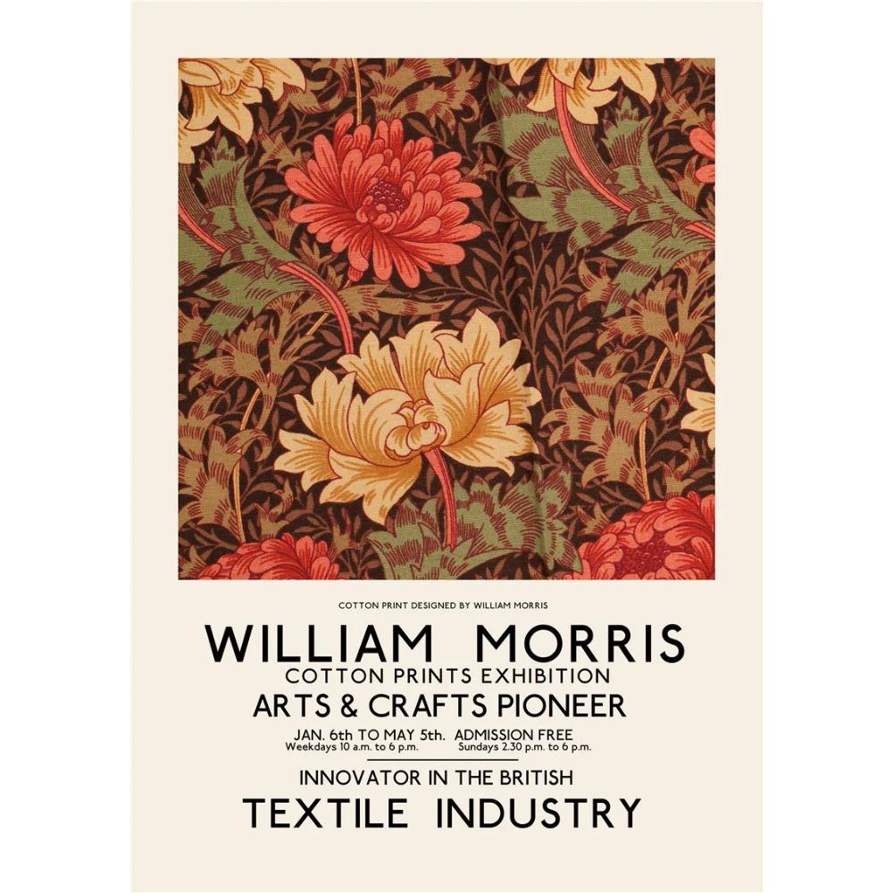 William Morris Leaf Flower Plant Wall Art Canvas Painting Gallery Nordic Posters And Prints Pictures For Home Living Room Decor