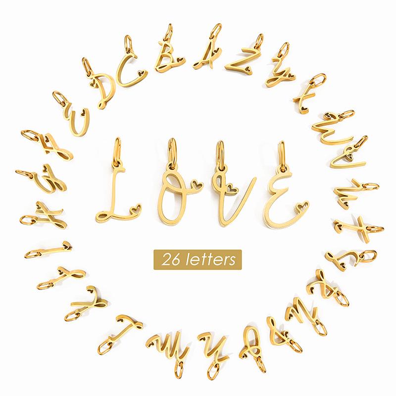 

DIY Stainless Steel Alphabet Pendant Necklace/Bracelet/Anklet Accessories Steel