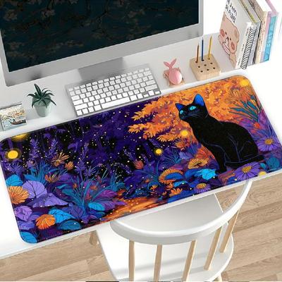 Mouse Pad Desk Accessories Office Pad Computer Laptop Pad Keyboard Mouse Pad Game Console Pad Waterproof Color Cute Cat
