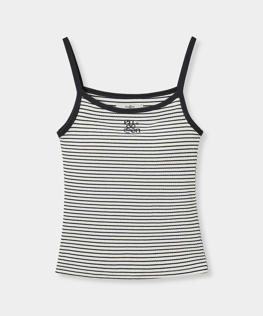 Yujen Ribbed Striped Sleeveless With Built-In Cap_3 Color