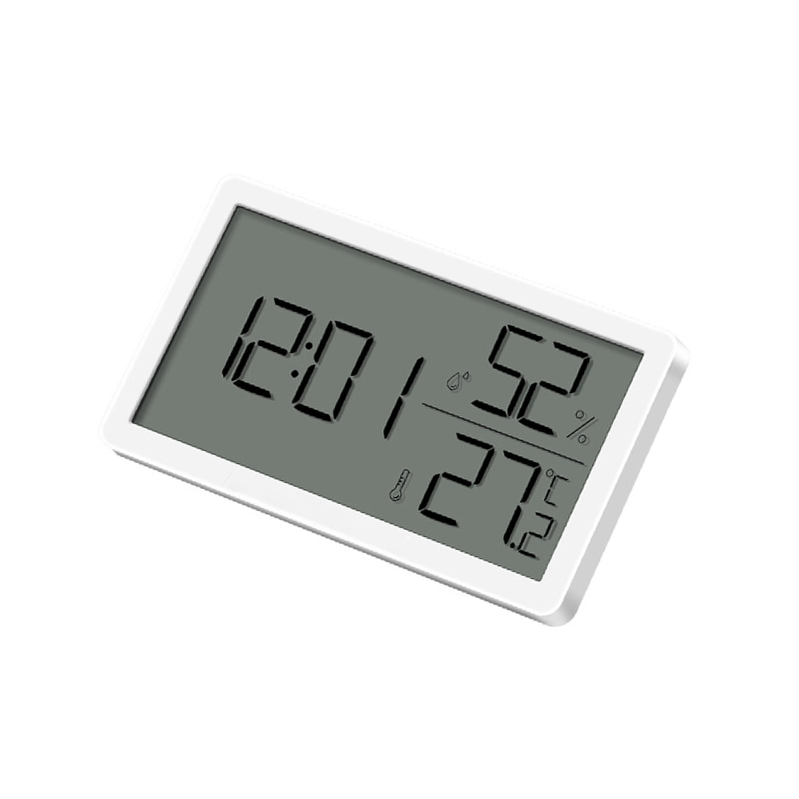 

Wall Mount LCD Thermometer Thermo Hygrometer For Real Time Monitoring Of Temperature And Humidity Display with Clock