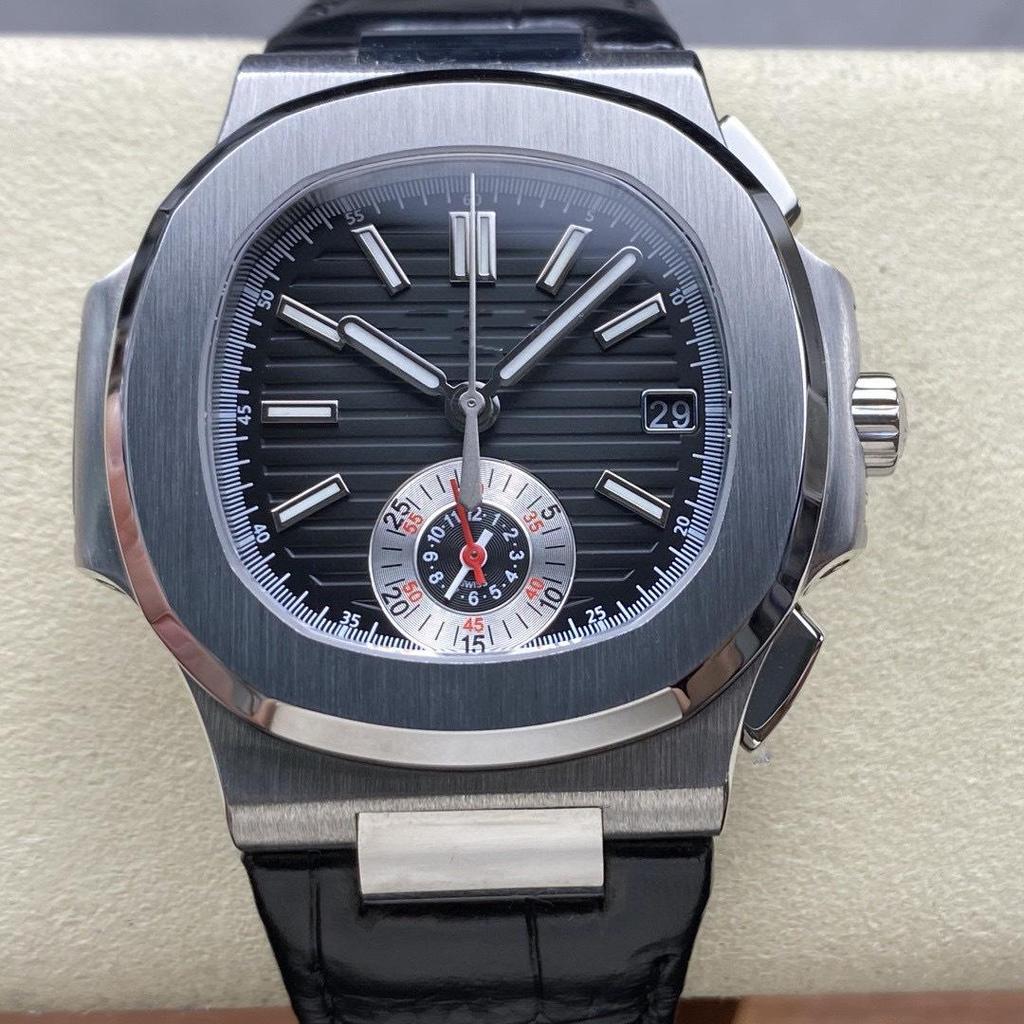 Parrot Shell 5968 Grenade: Men's Luminous Four-Hand Automatic Watch with Rubber Strap.