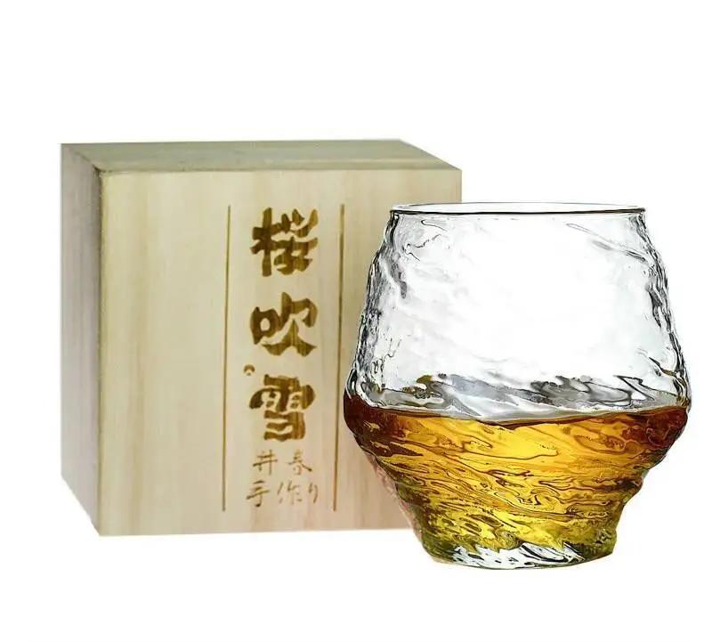 

Falling Sakura Brandy Snifter Whisky Glass Old Fashioned Wineglass Creative Wine Gifts Cognac Whiskey Cup Beer Mug Dropshipping 401-420ml