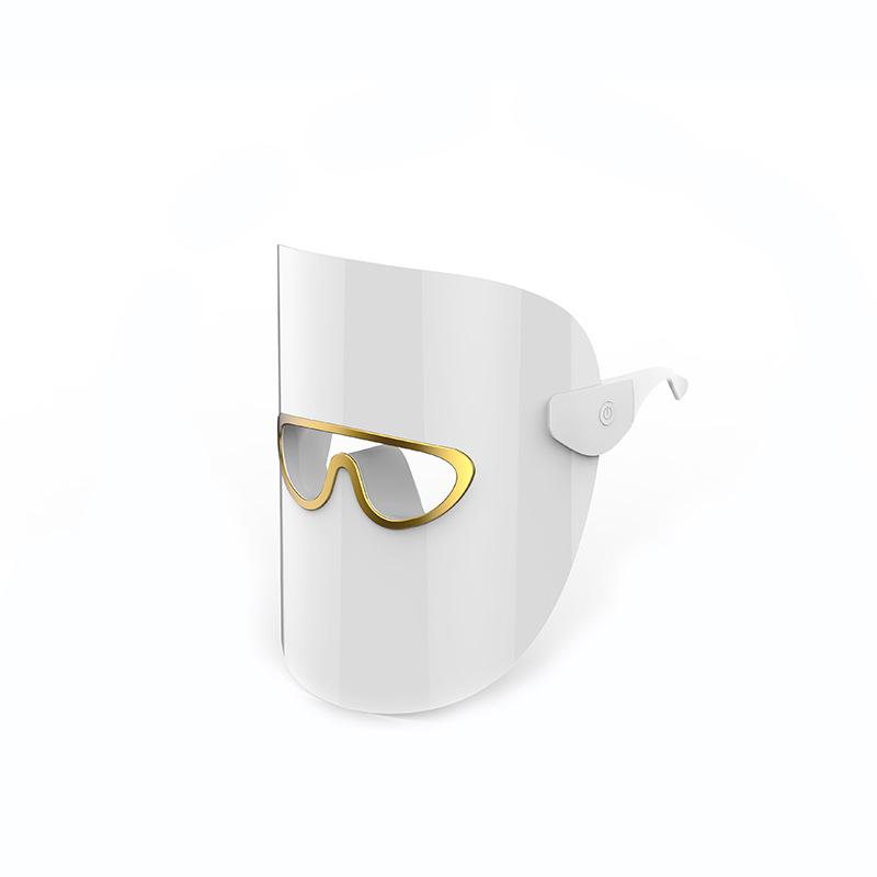 LED Beauty Mask Three-color Phototherapy Skin Rejuvenation Instrument Rechargeable LED Direct Spectrometer Mask Introduction Instrument