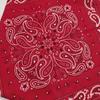 Trifong Bandana Red 100% Cotton Adult Men Paisley Pattern Cotton Handkerchief Large Bandana Unisex 55cm x 55cm