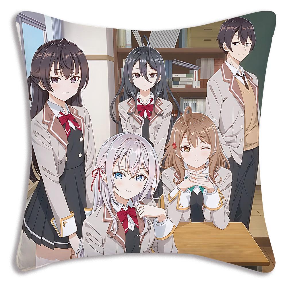 Pillow Cartoon Alya Sometimes Hides Her Feelings In Russian Sofa Decorative Home Double-Sided Printing Short Plush Cushion Cover
