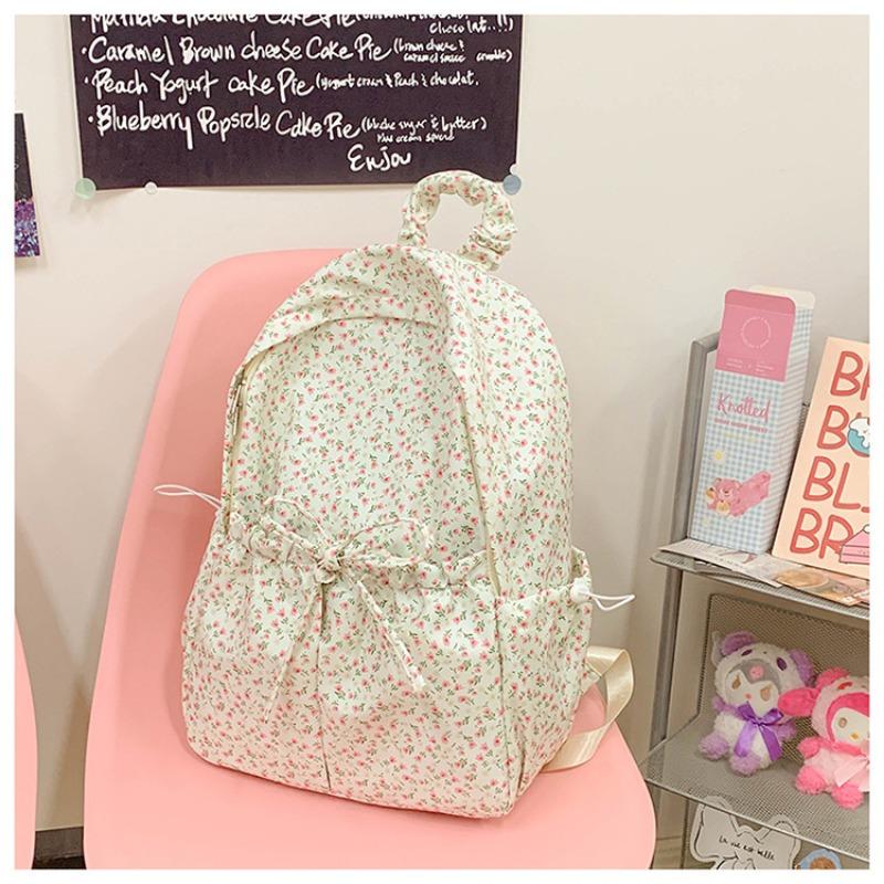 New High-value, Fresh and Sweet Floral Backpack, Lightweight and Large-capacity Backpack for Junior and High School Students
