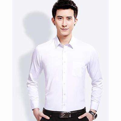 Modna koszula niegniotąca się, przeciwzmarszczkowa, klasyczna, gładka, biznesowa, casualowa, miękka w noszeniu, koszule z długim rękawem męskie