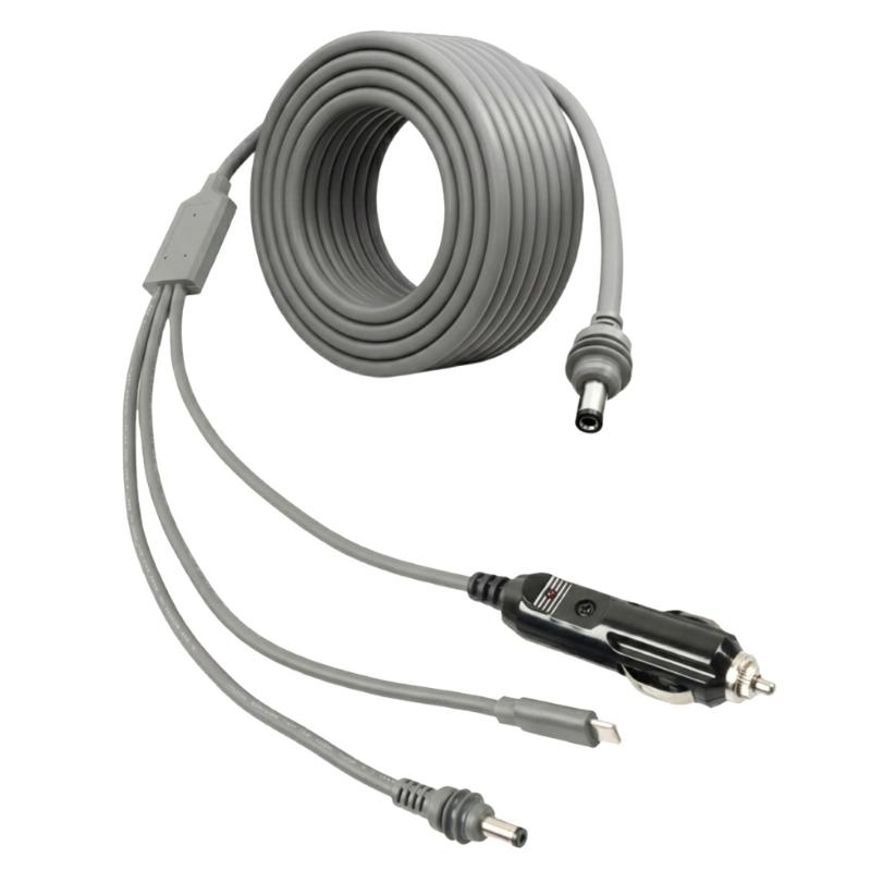 

16.4 Foot Vehicle Electricity Cord Featuring USB C 12V Socket And Electricity Converter Handles 100W Delivery 3 meters
