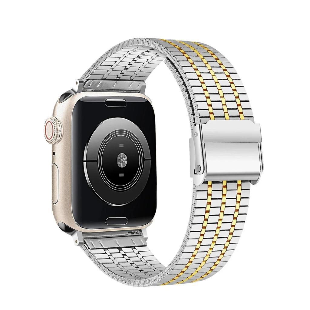 Link Bracelet for apple watch 10 9 8 7 45 41mm SE 6 5 4 44 40mm band Stainless Steel strap iwatch ultra 49mm 3 45 42 38mm bands