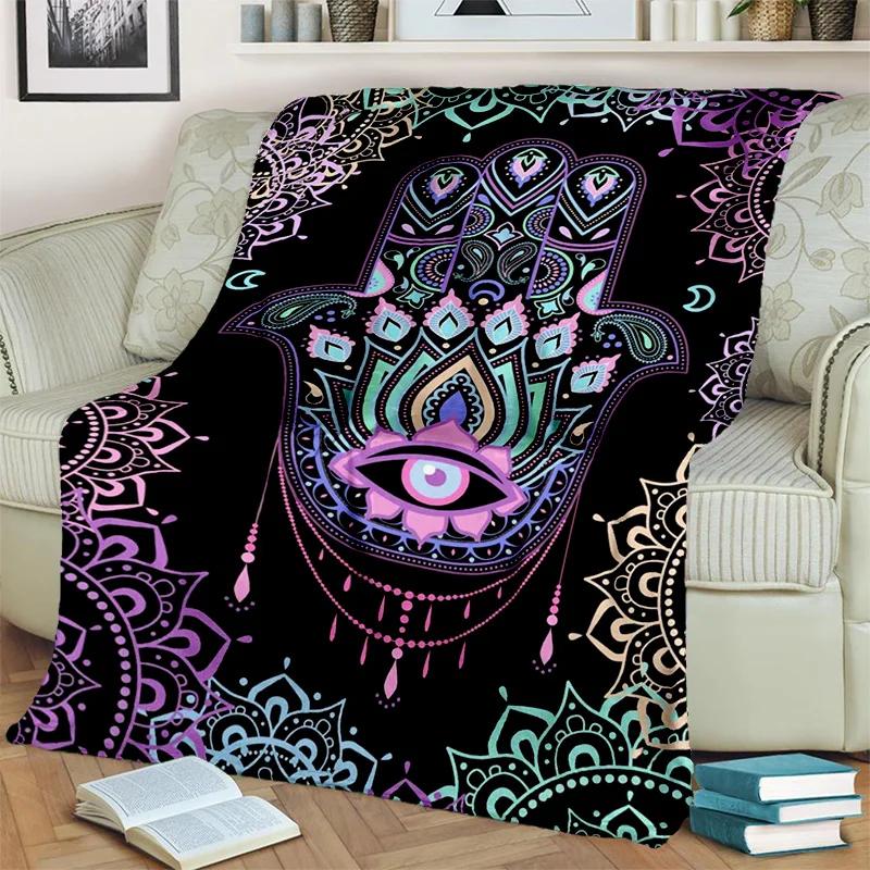 3D Evil Eye Nazar Tree of Life HD Blanket,Soft Throw Blanket for Home Bedroom Bed Sofa Picnic Travel Office Cover Blanket Kids