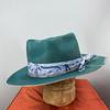 Wool Homburg Exotic Feather Wool Hat Gifts for Comedy Hat Wide Brimmed Unisex Wear for Gatherings Photo Props