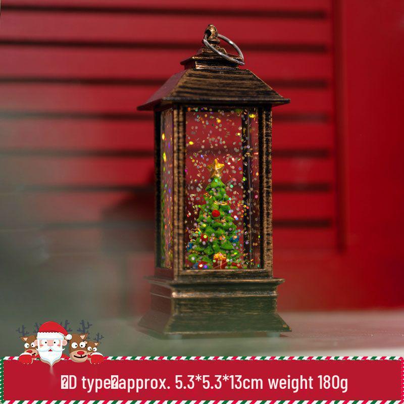 Vintage Light-Up Santa Claus Train Christmas Ornaments for Toddlers