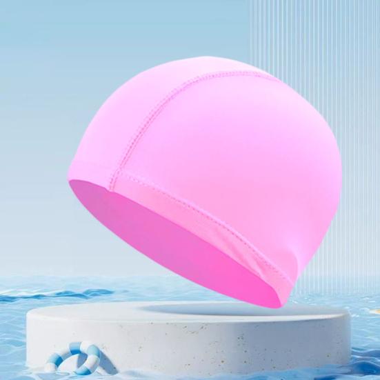Stoff Badekappe Elastisch Atmungsaktiv Leicht Lang Kurzhaar Schwimmkappe Einfarbig Herren Damen Erwachsene Kinder Schwimmbadkappe
