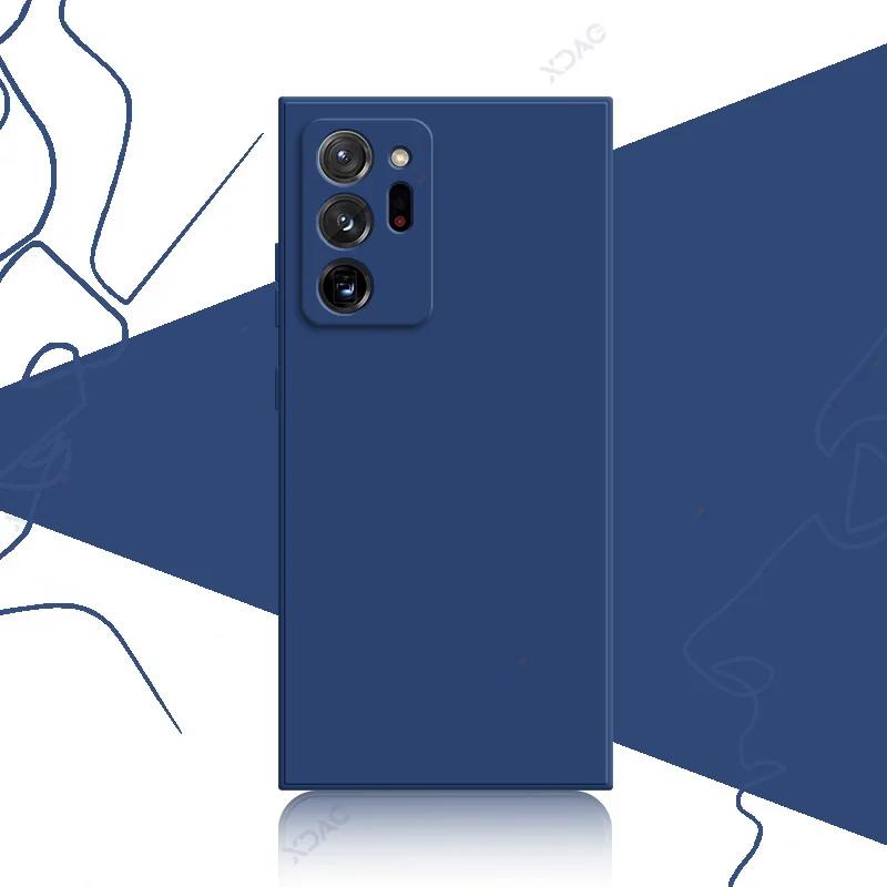 Cute Fashion Cover Cases for Samsung Galaxy Note 9 10 20 Plus Ultra SamsungNote20Ultra 5G 360 Soft Square Liquid Silicone Shield