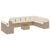 VidaXL Garden Lounge Set with Cushions 11 Pcs, Patio Sofas, Patio Furniture Set, Outdoor Furniture, Beige 3256527