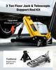 Low Profile Floor Jack, 3 Ton Capacity, Steel Racing Floor Jack with Dual Pistons Quick Lift Pump, Hydraulic Trolley Car Lift for Sports Cars, Sedans,
