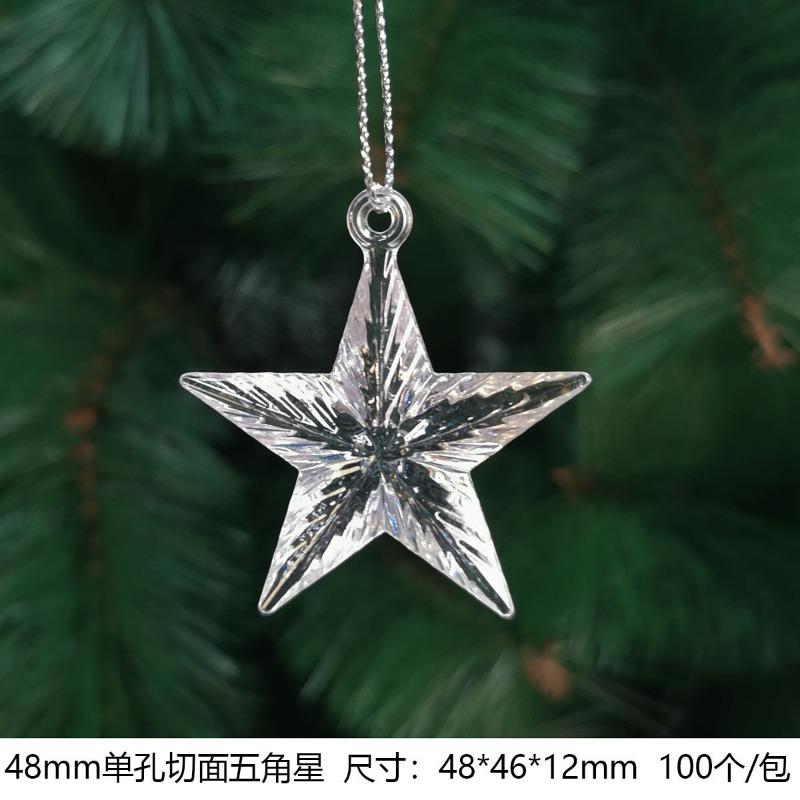 New Christmas Transparent Ice Crystal Snowflake Christmas Tree Decoration Supplies Christmas Atmosphere Christmas Tree Snowflake Pendant