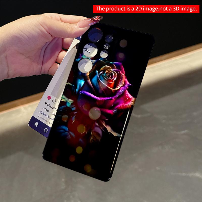 2DFlat Samsung phone case Rainbow Rose Glow Phone Case Applicable to Galaxy S23 S24 S25ULTRA S26 A12 A14 A15 A16 A54 A55