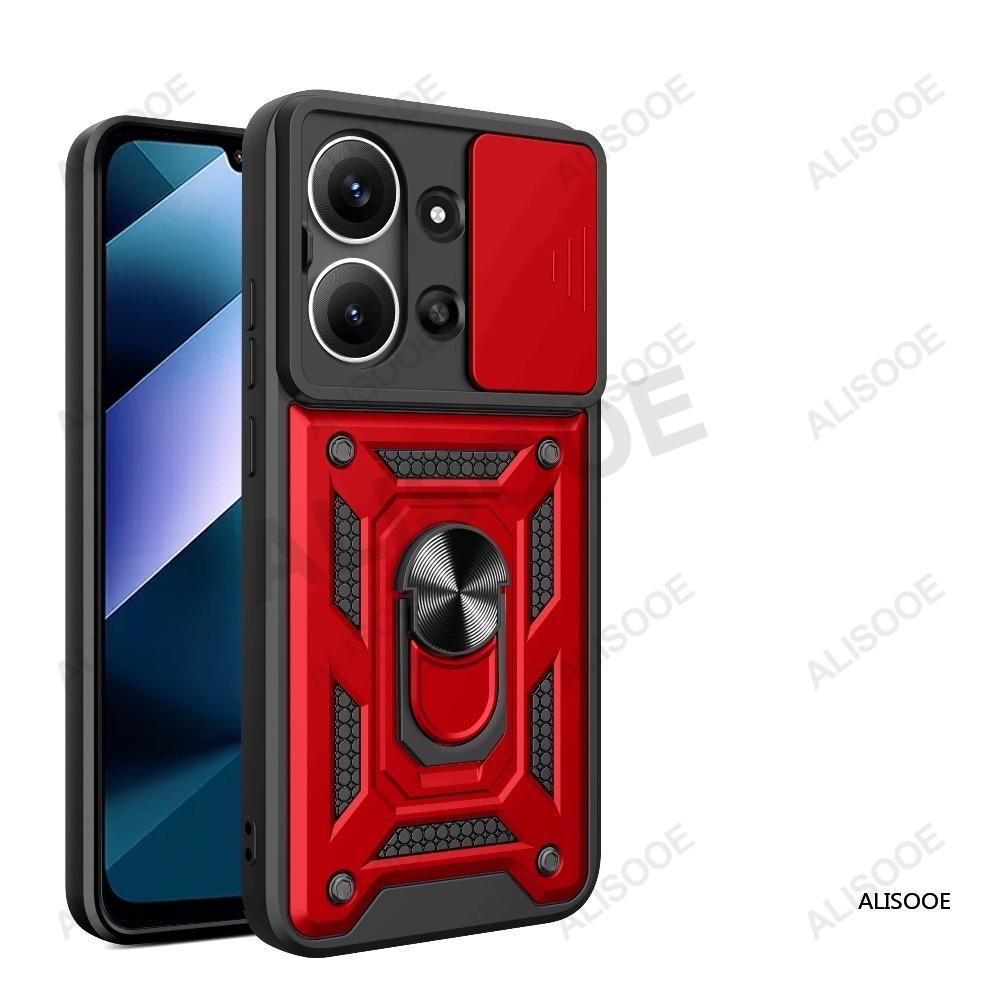 Kickstand Funda for POCO C85 4G Case Armor Slide Camera Protection Back Cover Ring Holder Shockproof Capa