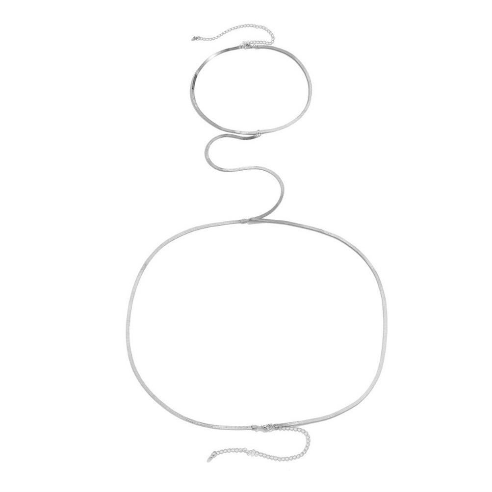 

Snake Chain Full Body Chain Sexy Bikini Beach Vintage Waist Chain Metal Flat Chain Jewelry