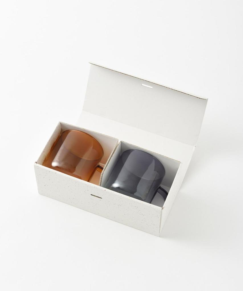 BRUNO Heat-Resistant Glass Skypattern Mugs, Pair, Cute, Brown and Purple, RBHK017-BRPU