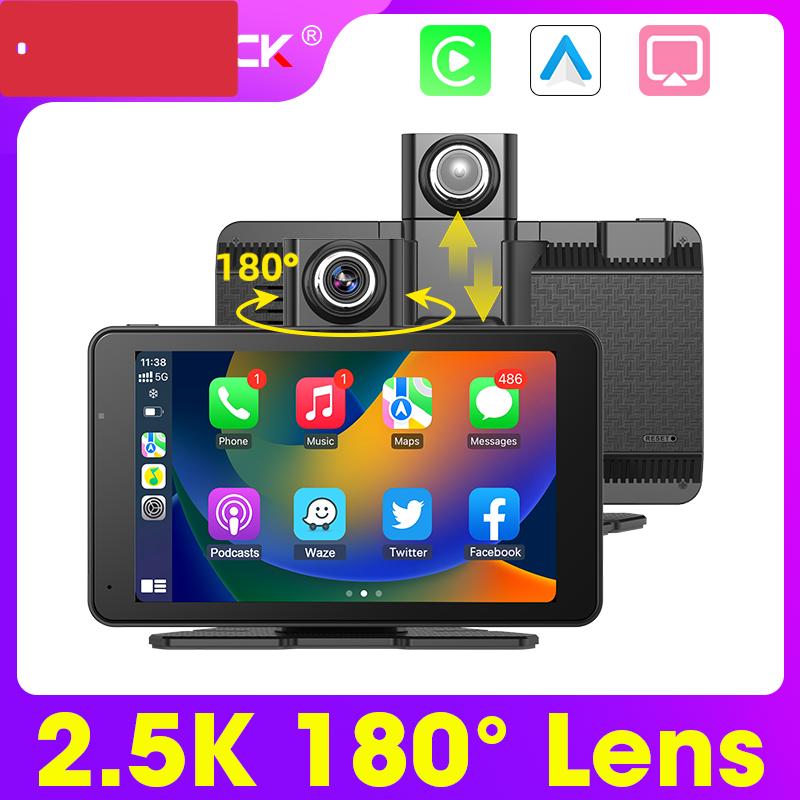 

7 Dashcam Apple Carplay Screen Car DVR Android Auto Front And Rear Dual Camera 24h Monitor Smart Systems Vehicle Accessories