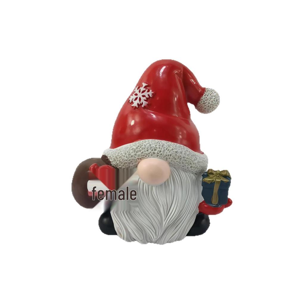 Santa Claus with Gifts Resin Christmas Decoration for Desktop or Living Room