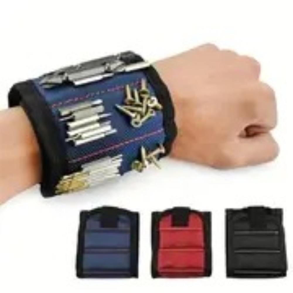 1pcs  Magnetic Wrist Strap Tool Holder 3Row Magnetic Wristband for Screws Tools