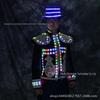 LED Jazz Hat with Diamonds: High-Brightness White Light Top Hat for Dance Parties, KTV, and Bars, Battery Operated