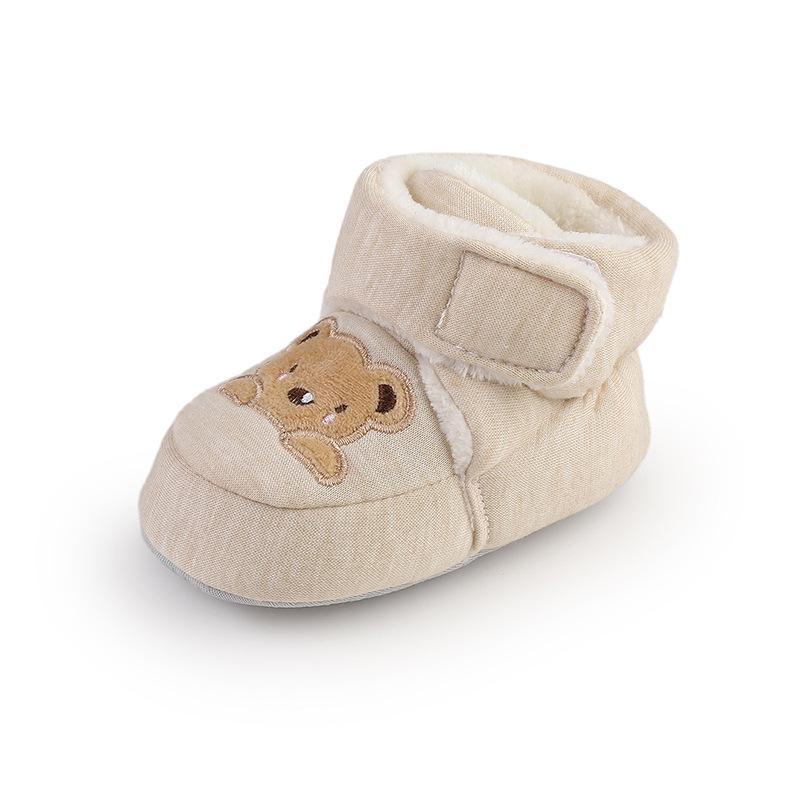 Winter Baby Walker Shoes 0-1 Year Old - Cartoon Warm Velvet Shoes for Boys and Girls