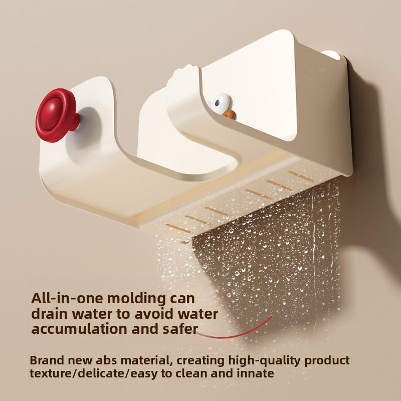 Bezotworowy, ścienny uchwyt na suszarkę do włosów do łazienki