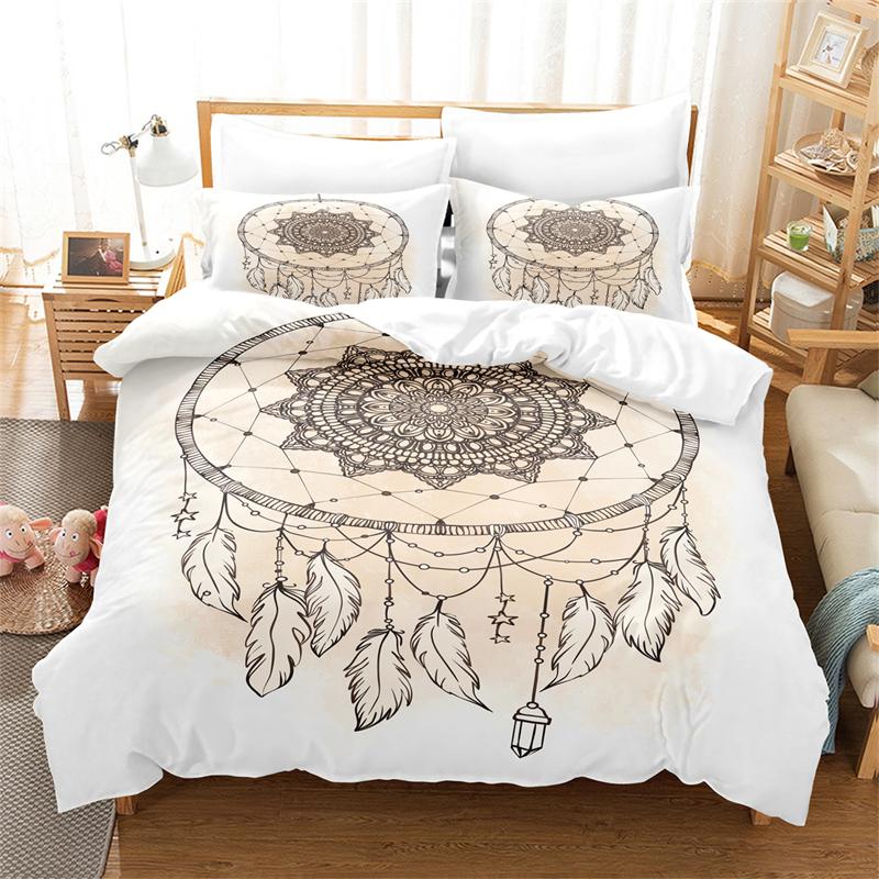 Dream Catcher Digital Printing Bedroom Bedding 3-piece Set Soft Duvet Cover Fashion Comfortable Quilt Cover Pillow Cover