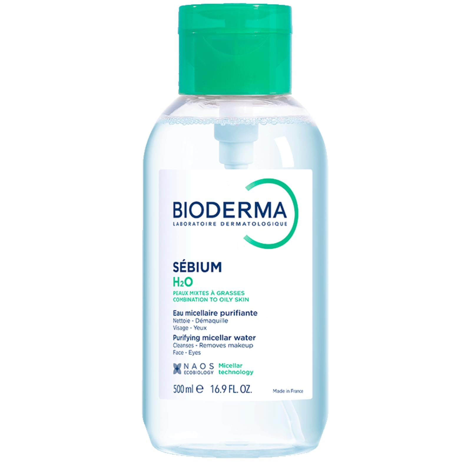

Bioderma Sébium H2O 500mL One-Hand Push Pump [Used]