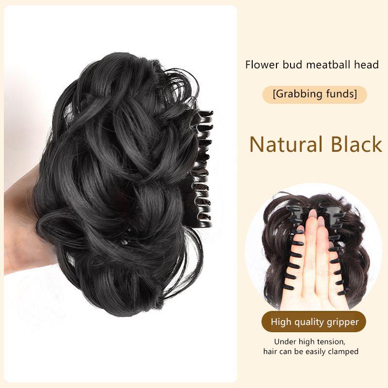 Women Synthetic Hair Bun Bud Wig Bag Claw Clip To Increase Hair Pony Tail Hair Piece Daily Party Lifelike Styling Tools