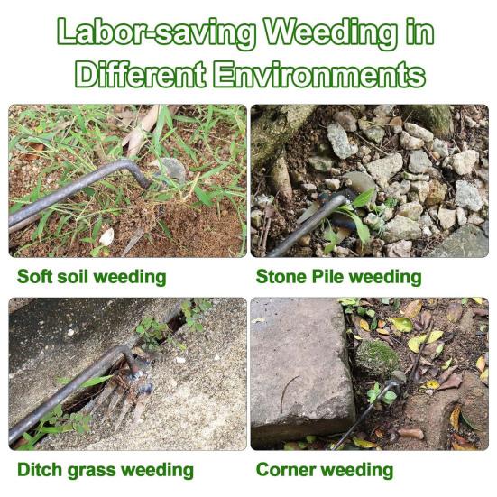 Instrument pentru plivitul Mâner lung din lemn Cap ascuțit Colectarea buruienilor Dispozitiv de plivire din inox care economisește forța de muncă Dispozitiv de dezrădăcinare a grădinii Instrument pentru iarbă de grădinărit