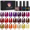 Nail Gel Polish Kit Base Coat Top Coat Color Gel Nail Art Tool Set Full Kit with Box