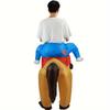 Adult Inflatable Horse Costume Cool Jazz Denim Style Animal Theme Polyester Fiber for Party And Events