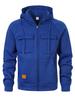 Men's Multi-Pocket Zip-Up Hooded Cardigan: European/American Style, Loose Fit, Stand Collar, Perfect for Spring, Autumn, Winter.