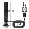 Rewave Digital TV Antenna Strong Suction Cup Design 50 Mile Range Reception Universal HD Channels Clear Signal Quality