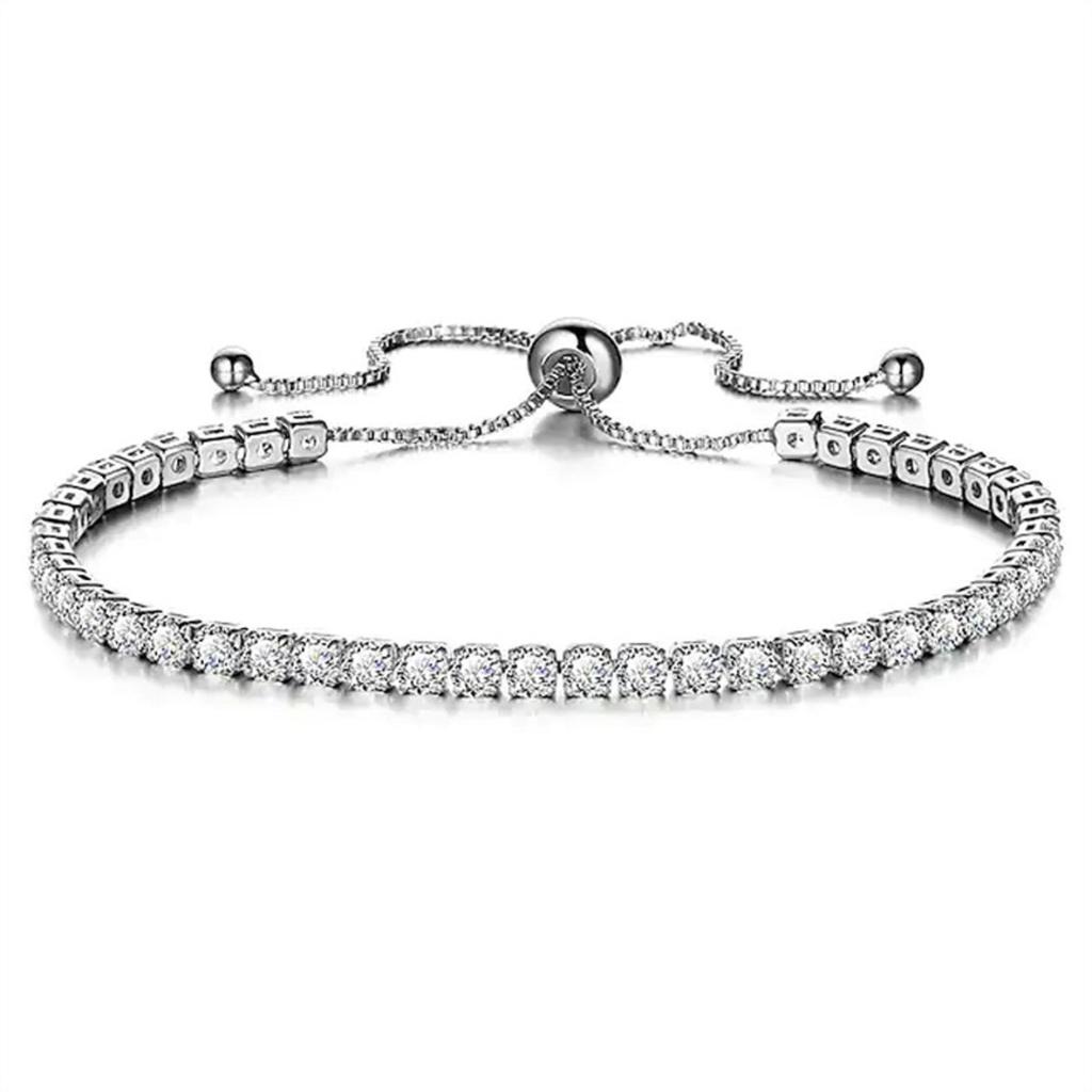 Light Luxury Inlaid Zircon Bracelet Women Adjustable Crystal Bracelet