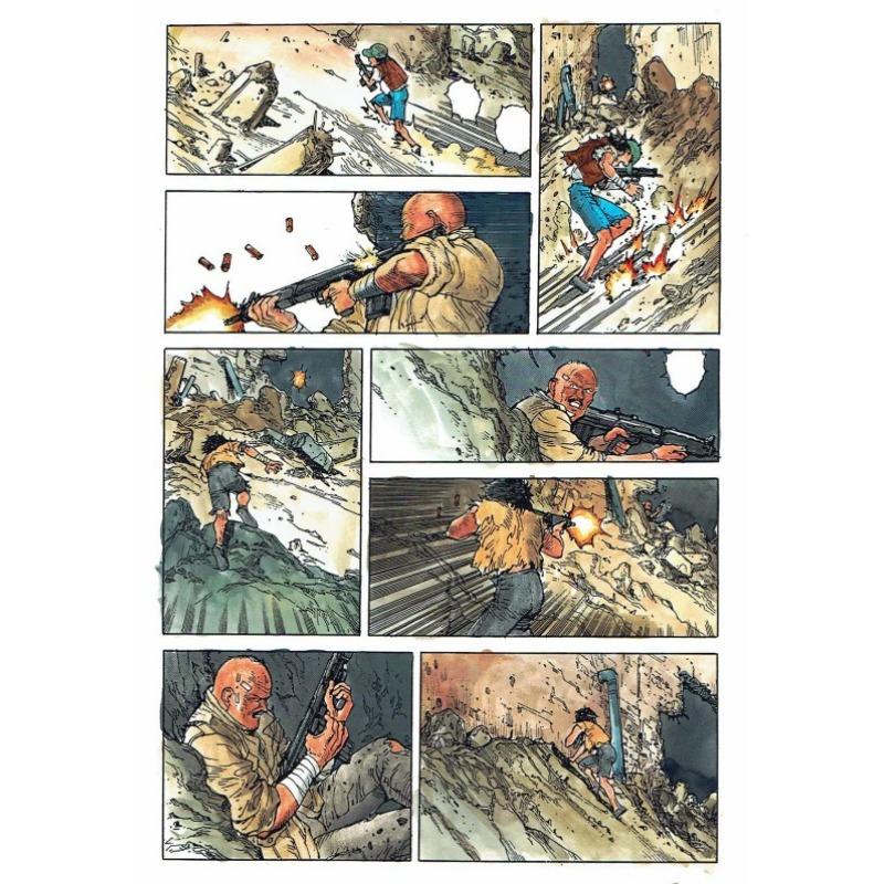 Poster Manga Seite Akira 80er Wanddeko Vintage Comic Manga Japanische Animation Wanddeko Akira Comics Buch Leinwandmalerei Geschenk