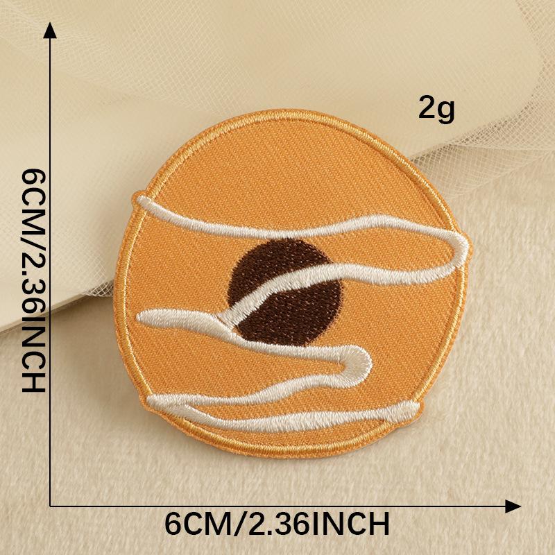 Original Embroidery Label Embroidery Sticker Cartoon Food Biscuit DIY Hand Account Patch Sticker Accessory Cloth Sticker