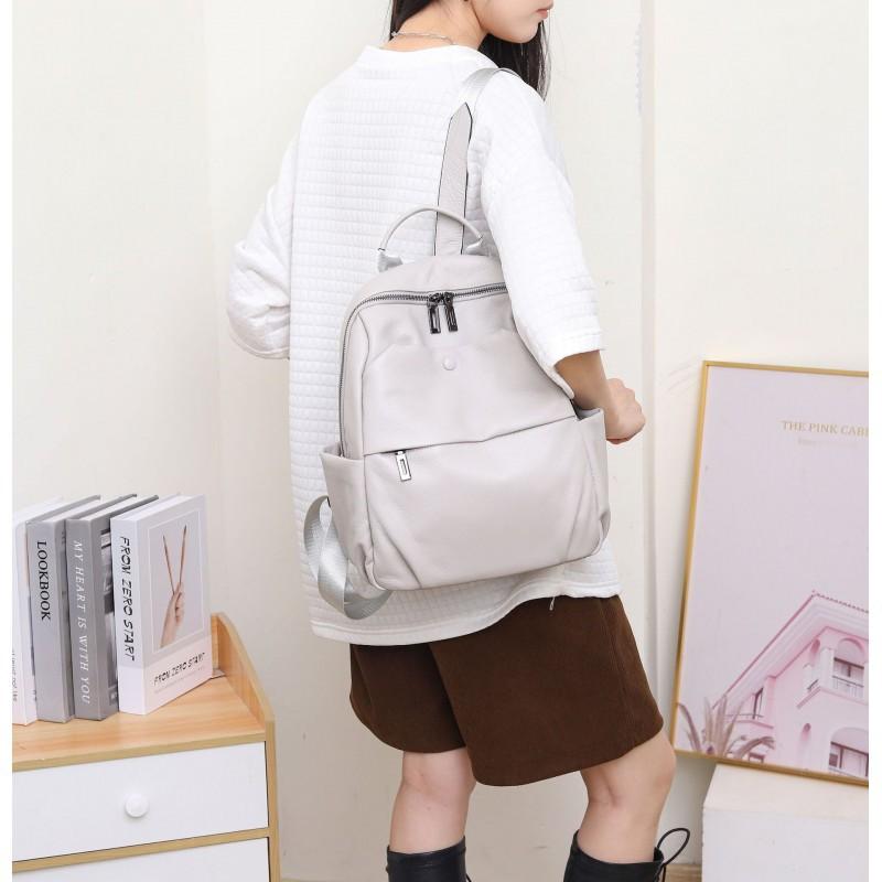 

Backpack Fashionable Women s Bag Authentic Leather Lightweight Travel Top-layer Cowhide Natural Falling Schoolbag 27x14x34cm