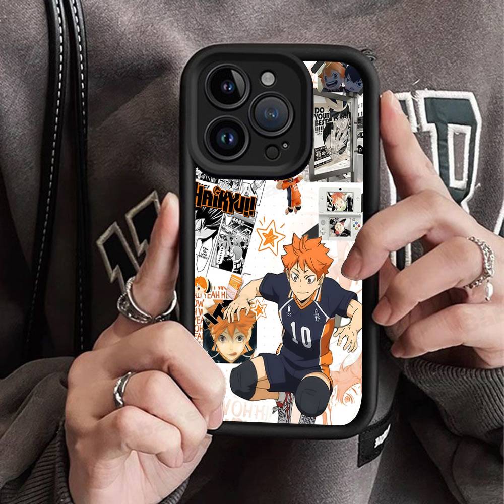 Japan Anime Haikyuu For iPhone 17 Pro Max 16 15 14 13 12 11 Plus Black Soft Phone Cover